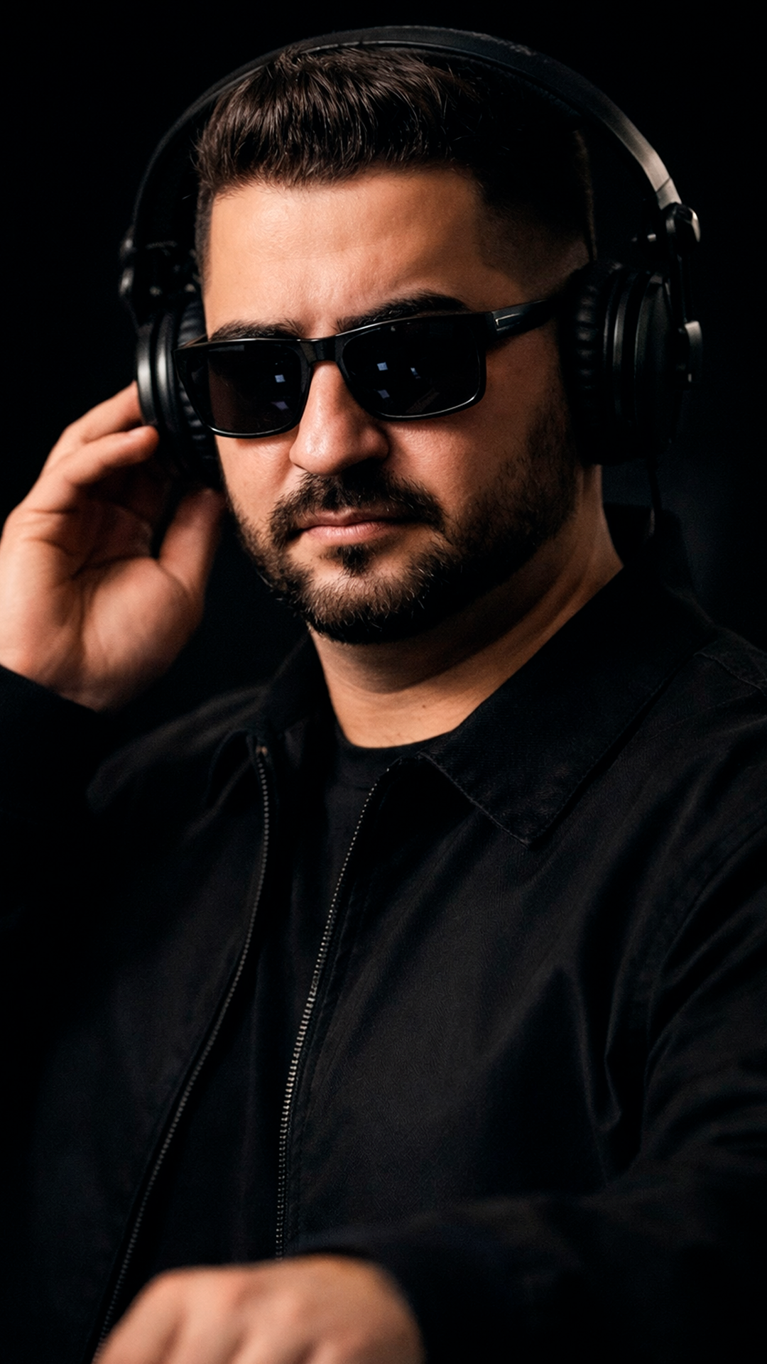 Foto promocional do DJ Wdson Pablo com fones e óculos escuros